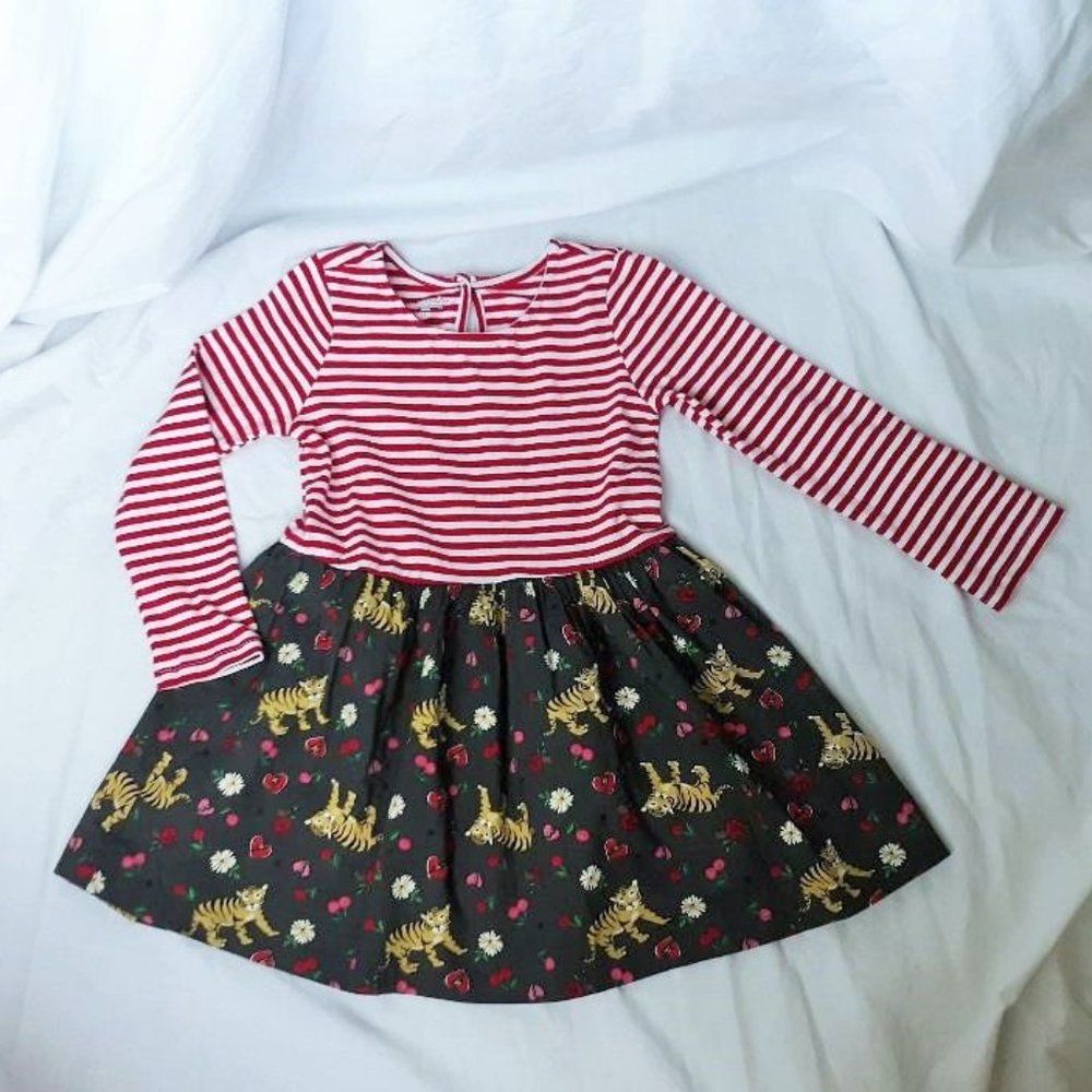 3T Dress Red white Tiger Heart Rock Cool